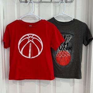 Washington Wizards and Cat & Jack Basketball Graphic T-Shirts Set Boys Sz M 8/10